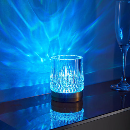 Rechargeable Crystal RGB Table Lamp – Color-Changing Ambient Mood Light