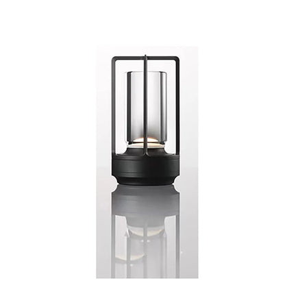 Industrial Lantern LED Table Lamp – USB Rechargeable with Touch Control