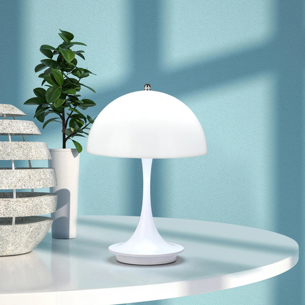 Dimmable LED Mushroom Table Lamp – USB Rechargeable Light