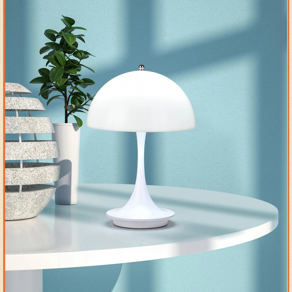 Dimmable LED Mushroom Table Lamp – USB Rechargeable Light